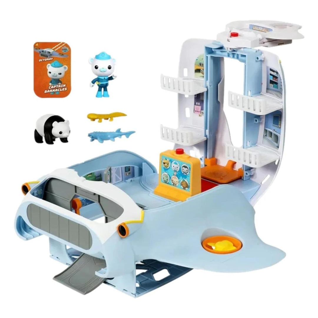 Octonauts Quoersrti Above & Beyond | Octoray Transforming Playset | 7 Pieces | 25+ Lights and Sounds