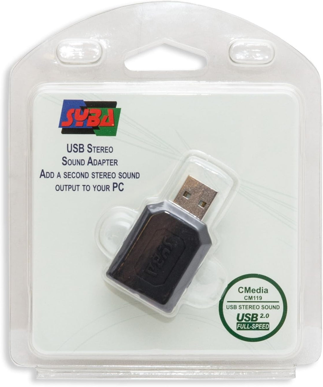 Syba Externer USB-Stereo-Sound-Adapter für Windows, Mac, Linux, zusätzliche Audioquelle mit 3,5-mm-A