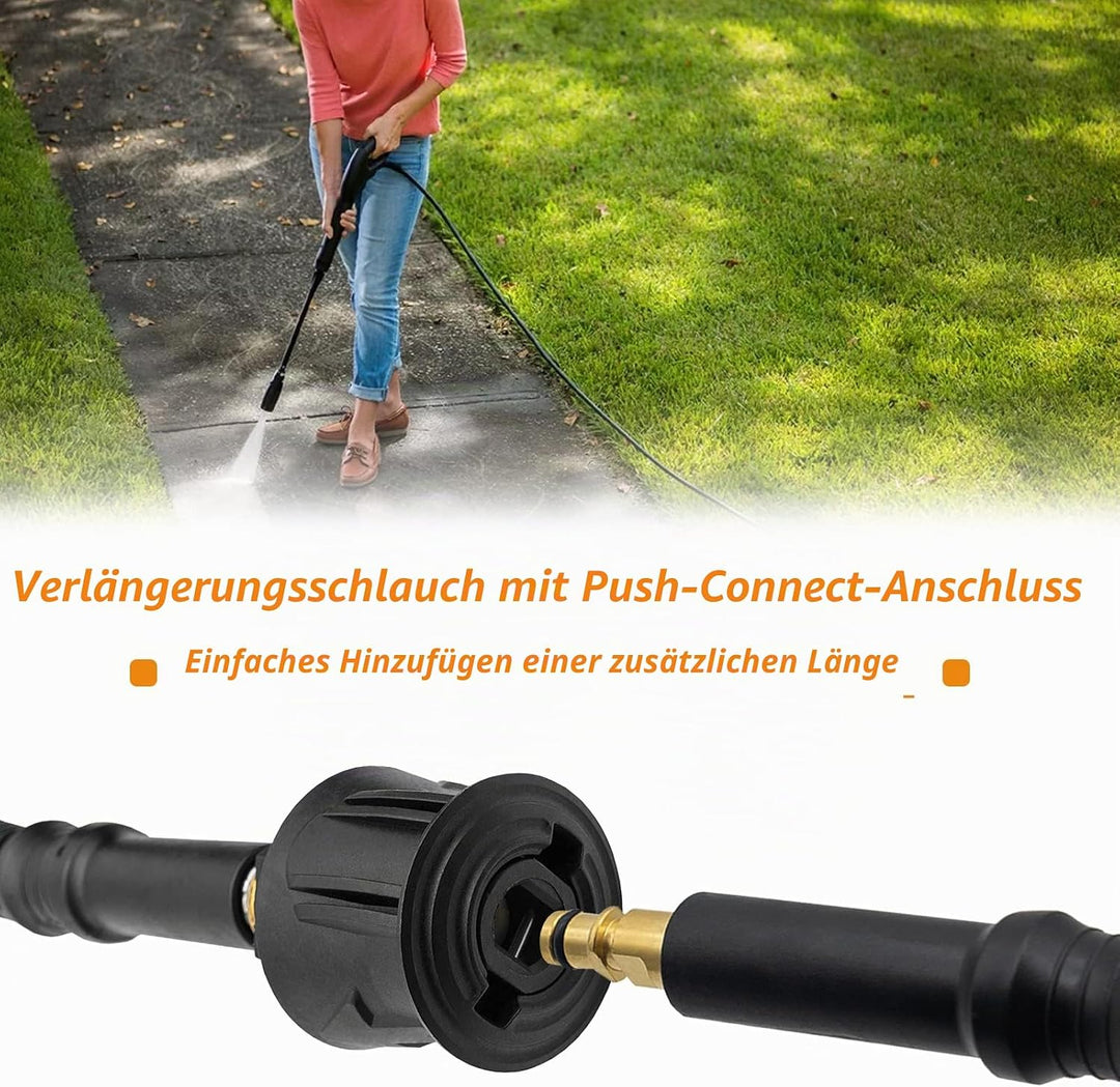 6M Verlängerungsschlauch,Quick Connect Verlängerung Hochdruckreiniger Schlauch,Hochdruckschlauchverl