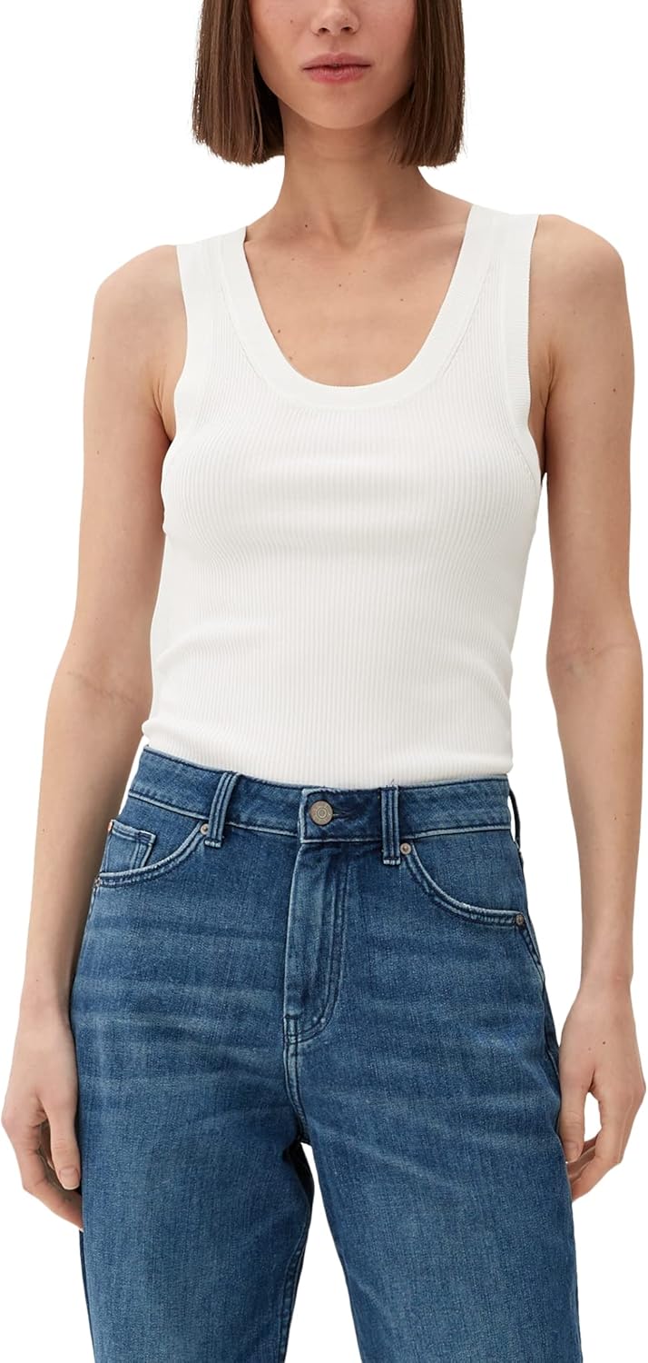 s.Oliver Damen Strick Top 36 Creme 0210, 36 Creme 0210