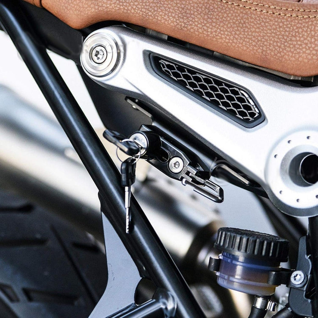 Motorrad Hutschloss, Motorrad Rechte Seite Alu Schloss Halterung Haken Ersatz für R Nine T Modelle 2