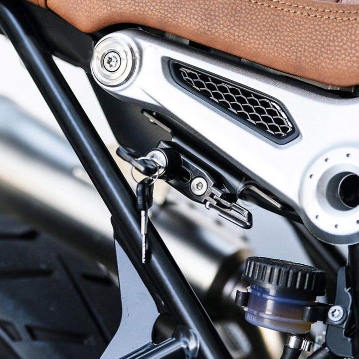 Motorrad Hutschloss, Motorrad Rechte Seite Alu Schloss Halterung Haken Ersatz für R Nine T Modelle 2