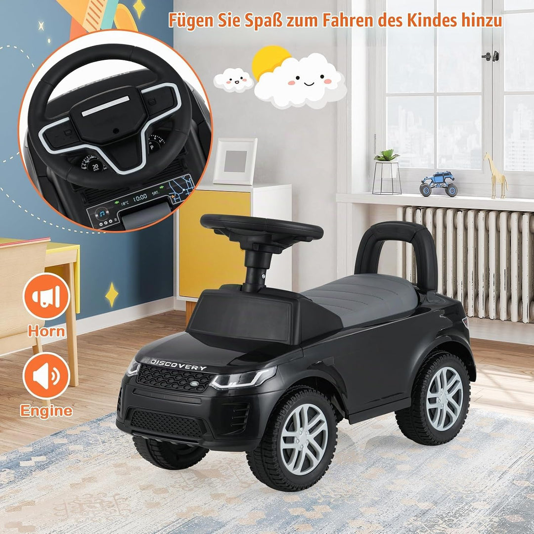 SOARS Kinder Rutschauto, Rutschfahrzeug mit Lenkrad, Hupe, rutschfesten Rädern, verstecktem Stauraum