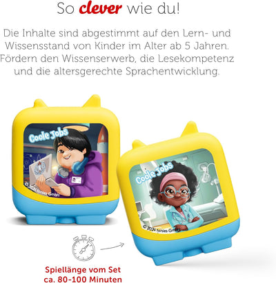 tonies Clever 4er Set Coole Jobs für Deine Toniebox, Wissens-Hörspiel für Kinder ab 5 Jahren, Spielz