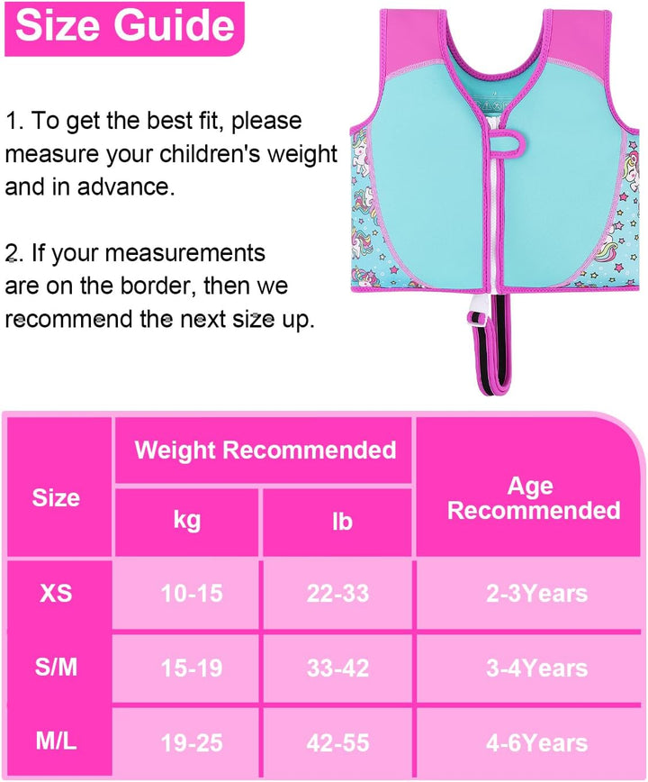 Kinder Schwimmjacke, Kleinkind Neopren Schwimmen Weste Schwimmtraining Hilfe Schwimmende Badeanzug m