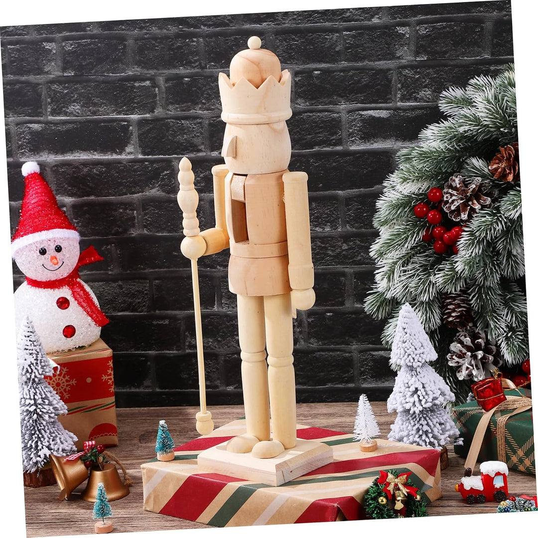 Garneck Selbstgemacht Nussknacker Holz Rohling 38cm Unbemalt Weihnachtsdeko Bastelset Für Kreative H