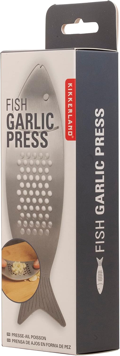 Kikkerland Fish Garlic Press (CU281) - Knoblauchpresse für Küchenanfänger und -enthusiasten, humorvo