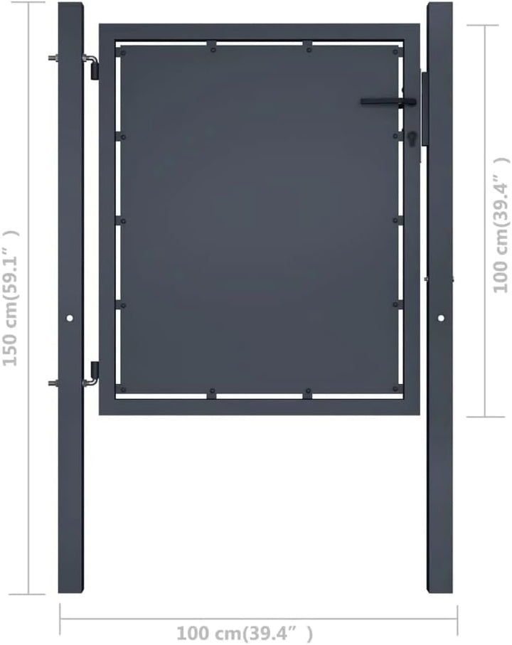 vidaXL Gartentor Gartentür Hoftor Hoftür Gartenpforte Zauntor Zauntür Einzeltor Tor Garten Zaun Pfor