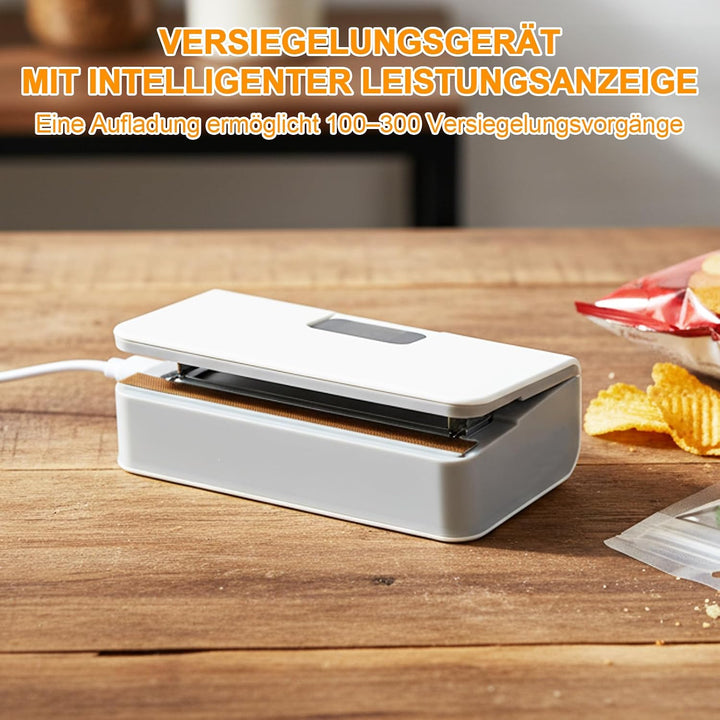 Mini Beutel Versiegeler, wiederaufladbare Versiegelungsmaschine mit LED-Power-Anzeige, Heisssiegelge