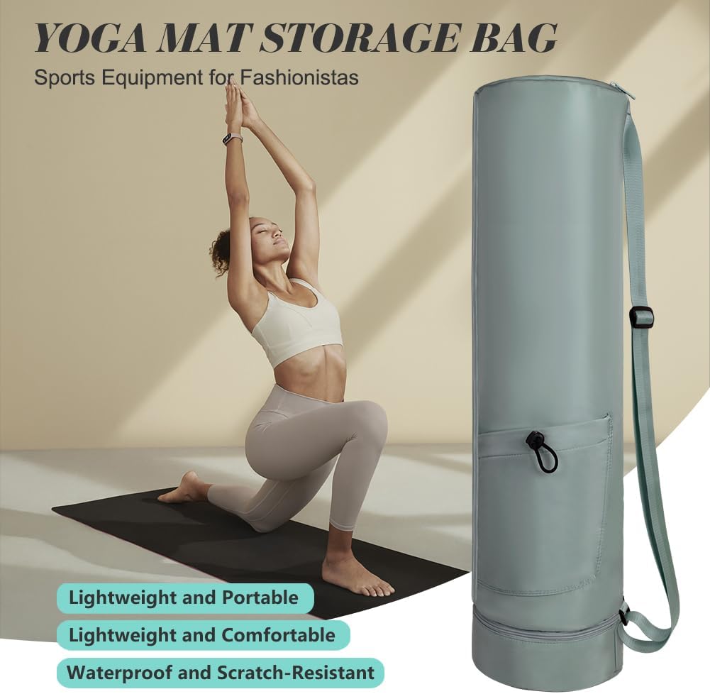 Yogatasche, Yogamatte Tasche, Sporttasche Damen mit Nassfach & Flaschentasche, Verstellbarer Schulte