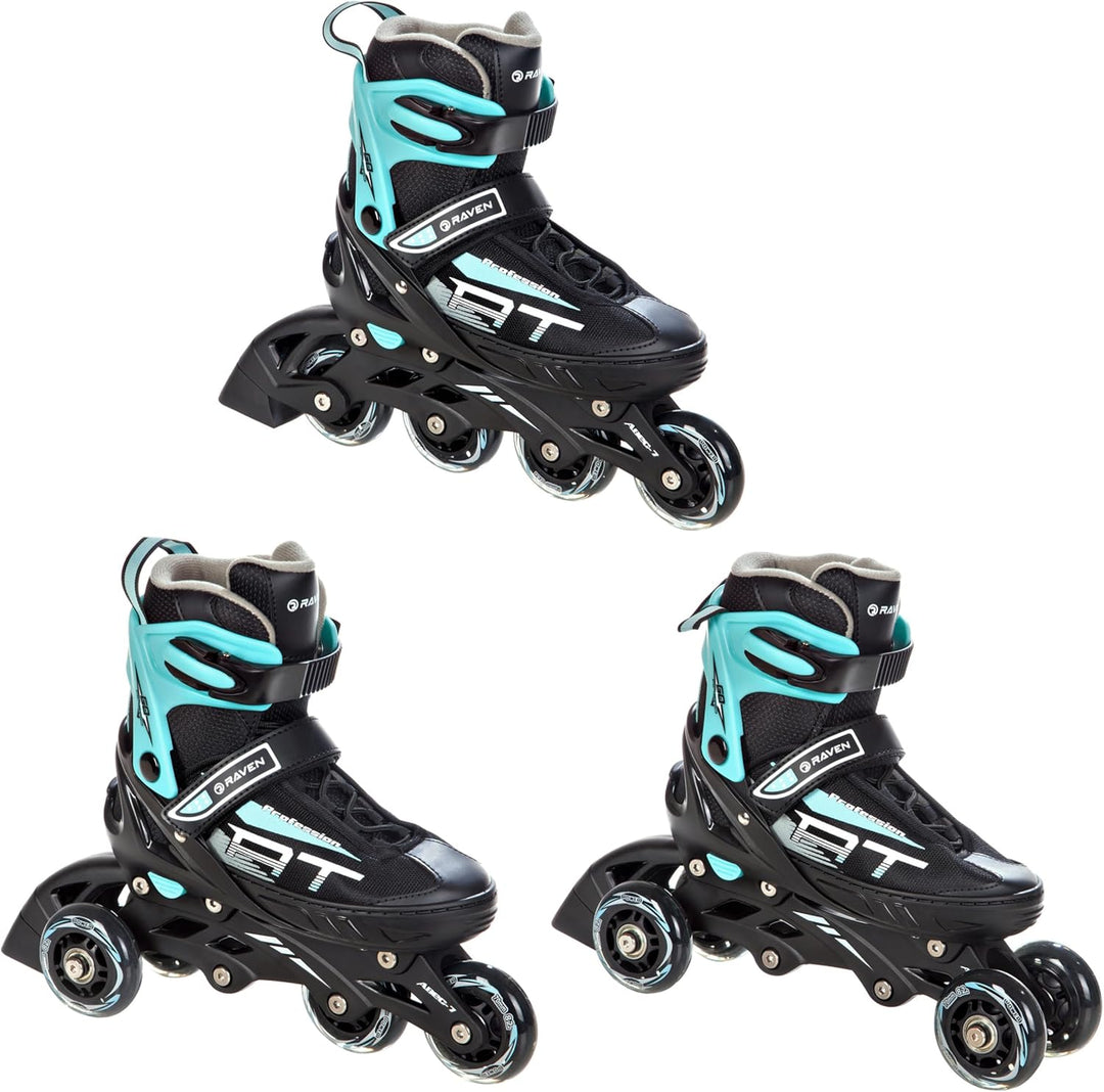 RAVEN Profession 3in1 Inlineskates Triskates Rollschuhe Inliner für Kinder und Erwachsene verstellba