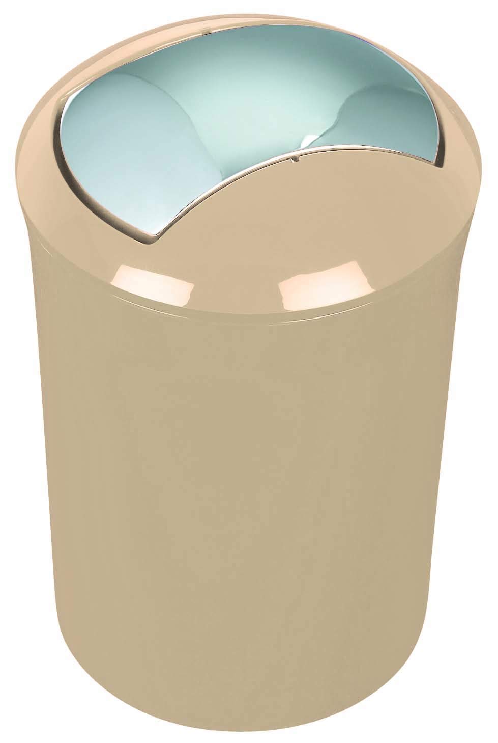 Spirella Design Kosmetikeimer 10.16876 "Sydney mit Schwingdeckel 5 Liter (ØxH): 19 x 30 cm Beige, Be
