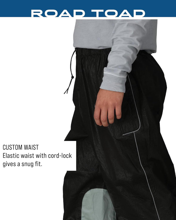 frogg toggs Herren Hose Road Toad Regenhose, Reflektierend, Wasserdicht 3XL Schwarz, 3XL Schwarz