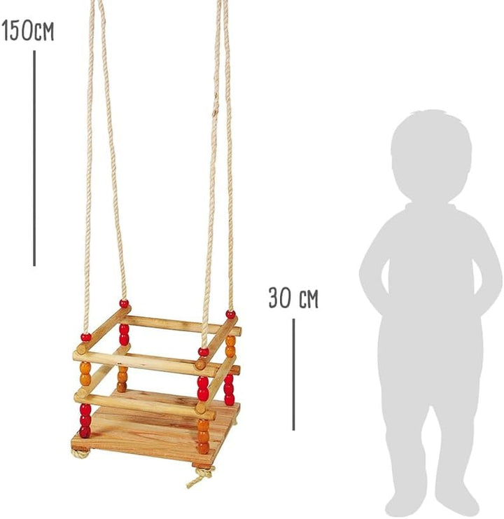 small foot Kleinkindschaukel aus Holz, fördert das Gleichgewichtssystem, Outdoor/Indoor, ab 18 Monat