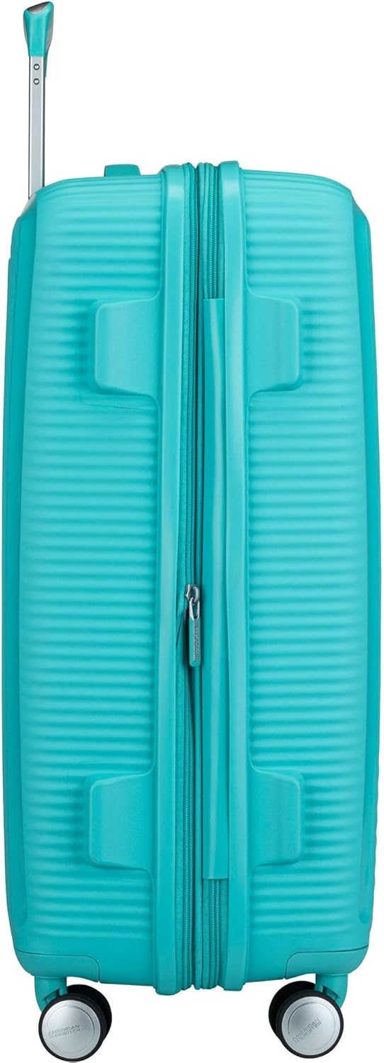 American Tourister Soundbox - Spinner M Erweiterbar Koffer, 67 cm, 71.5/81 L, Blau (Poolside Blue) P