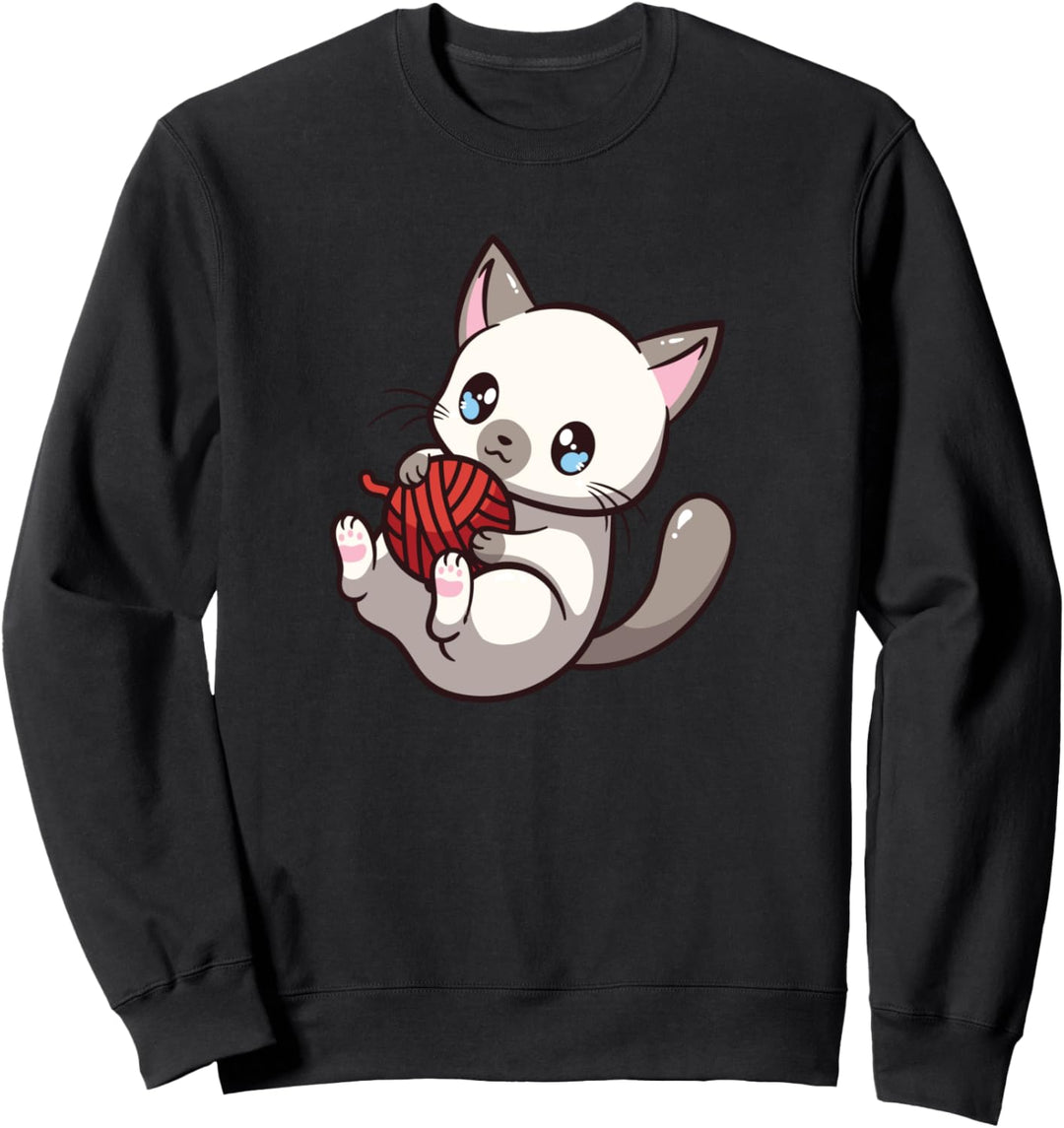 Kawaii süsse japanische Anime Katze Neko Girl Sweatshirt