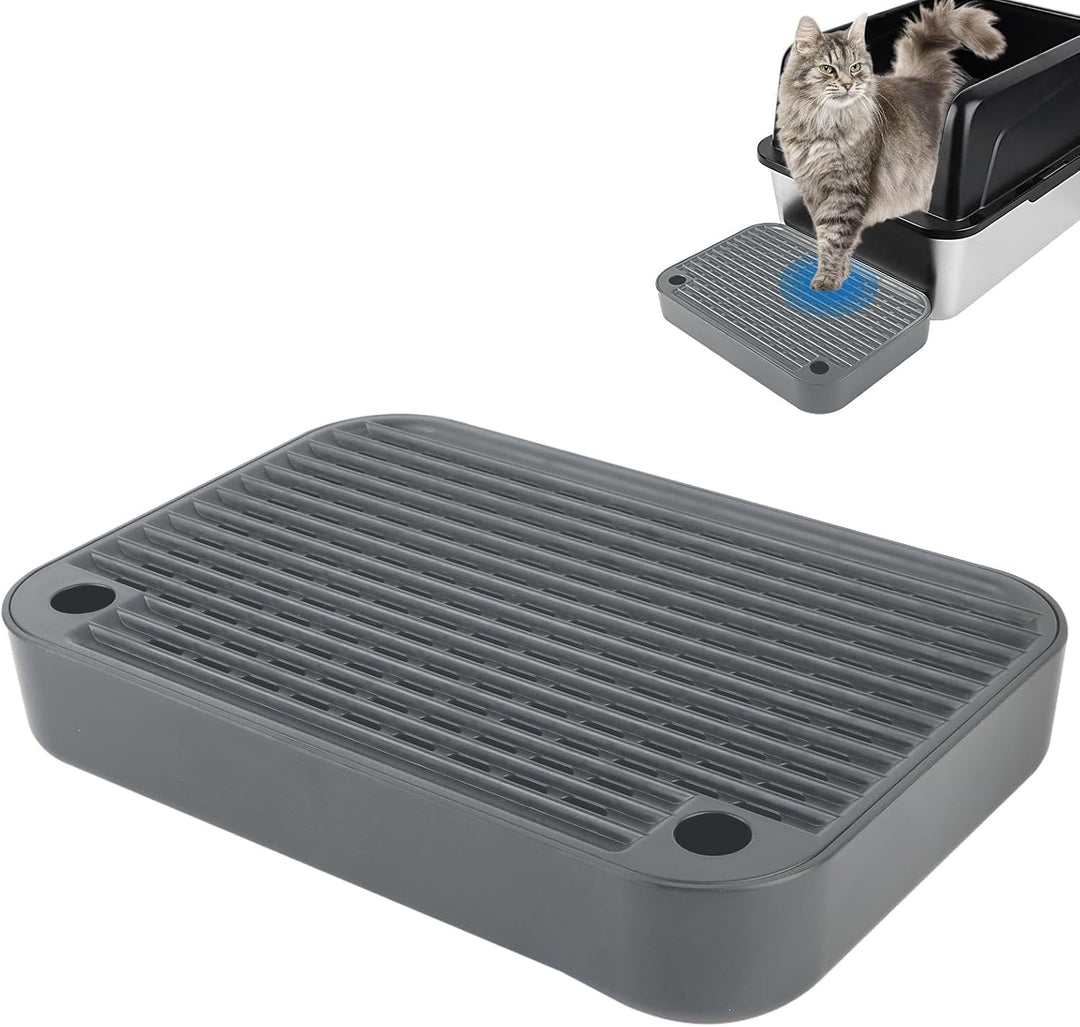 Kalolary Katzenstreu-Rampe mit Filtersystem – rutschfeste Treppe für Katzentoilette, Litter Catcher