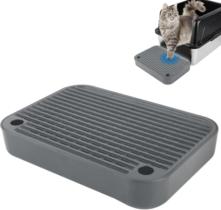 Kalolary Katzenstreu-Rampe mit Filtersystem – rutschfeste Treppe für Katzentoilette, Litter Catcher