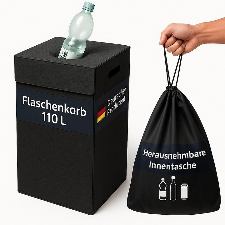 SILUK Pfandflaschen Aufbewahrung 110L – Stabiler - Pfandflaschen Aufbewahrung, Flaschensammler mit D