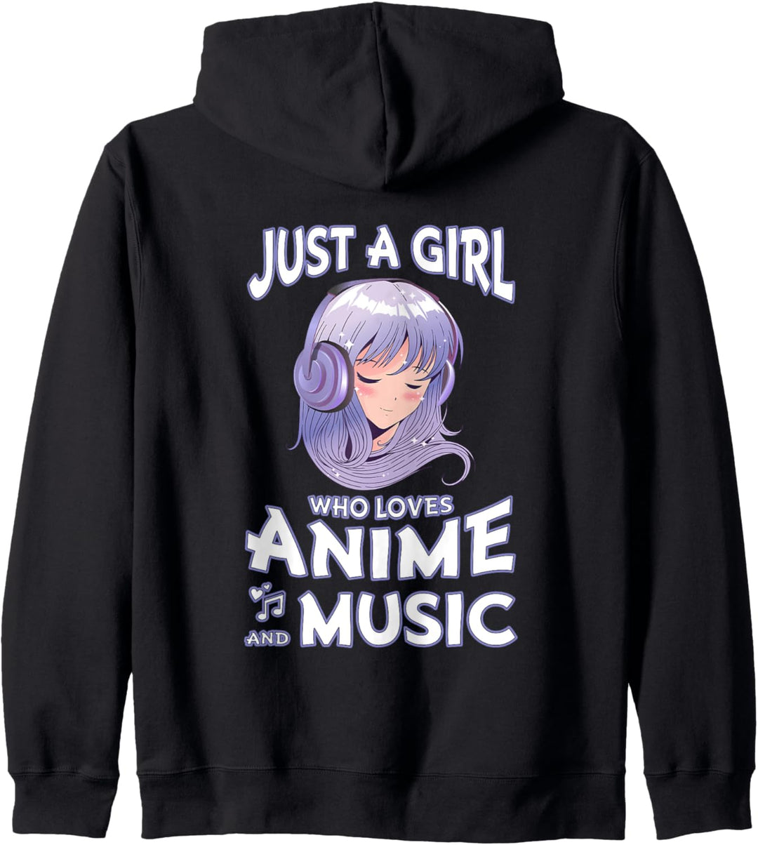Nur ein Mädchen, das Anime und Musik liebt Teen Girls Anime Kapuzenjacke