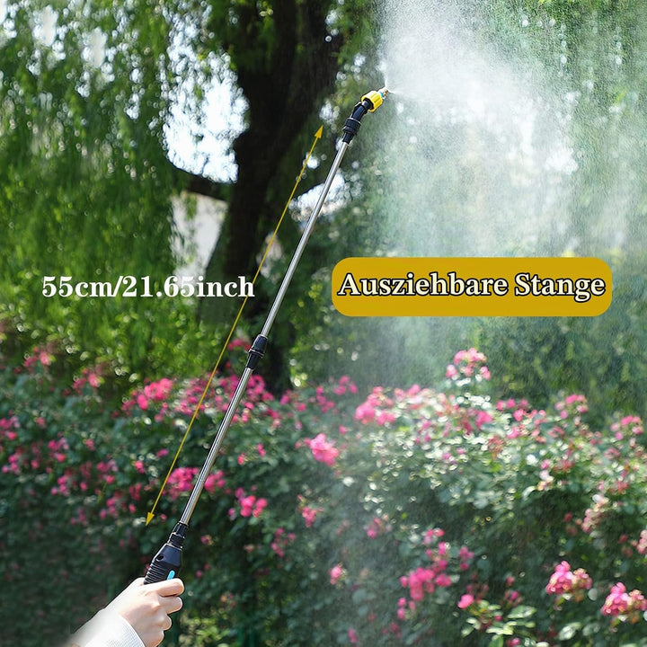 DOUBFIVSY Elektrischer Pflanzensprüher, Drucksprüher Gartensprüher Sprühlanze mit 3 Düsen und 3m Sch