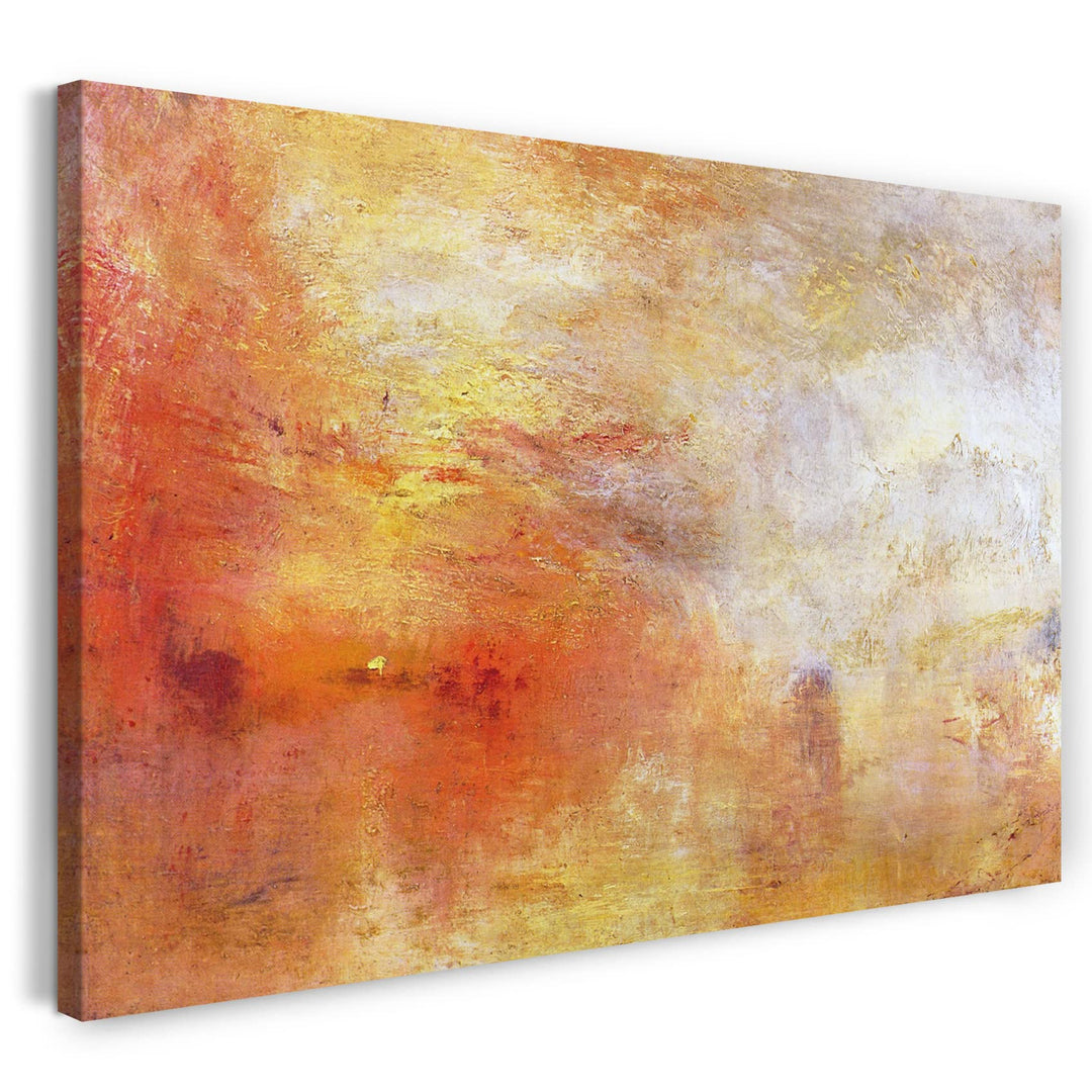 Printed Paintings Leinwand (120x80cm): William Turner - Sun Setting Over a Lake 120x80 cm, 120x80 cm