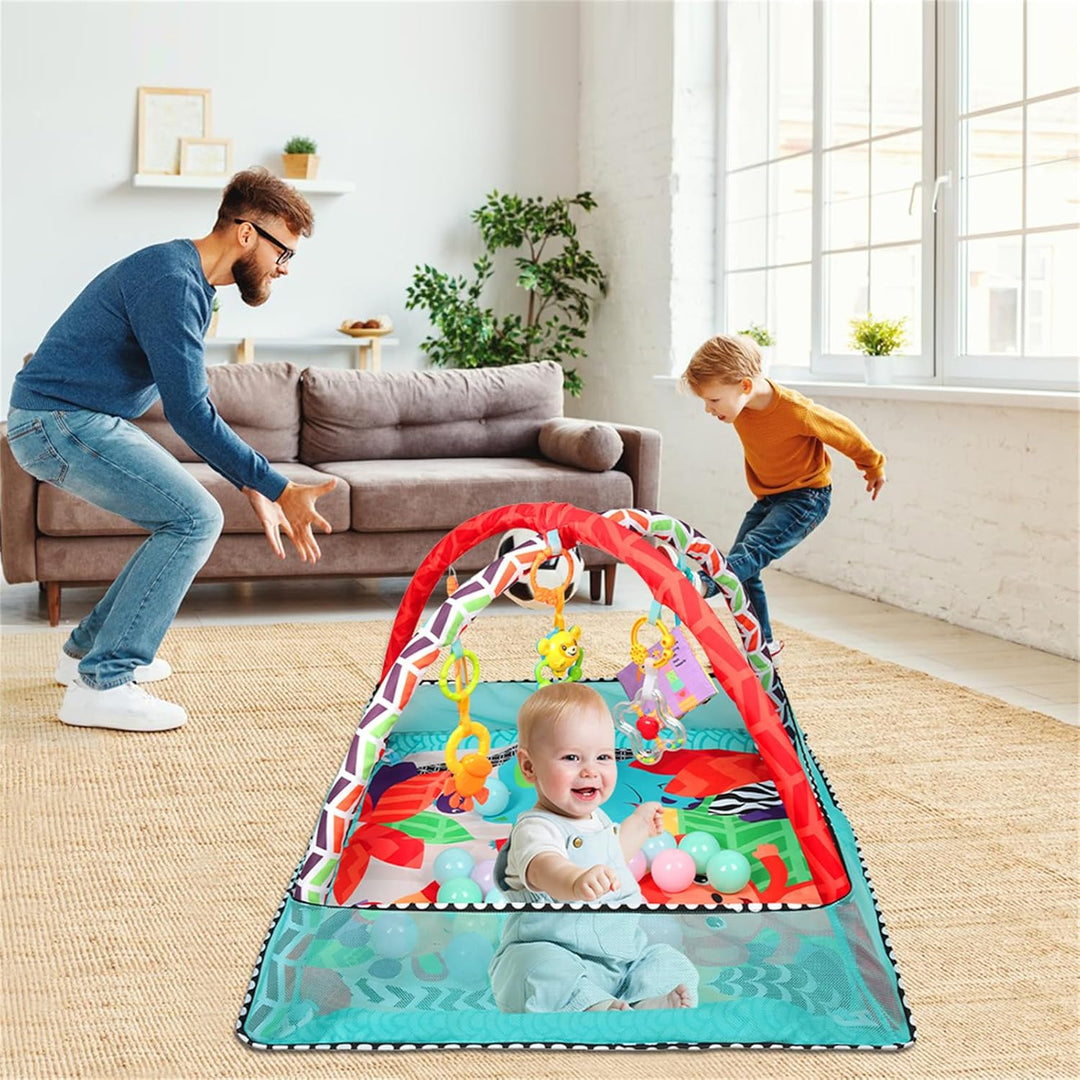 Homewell Babyspielmatte Mit 18 Ozeanbällen, Baby Play Mat Mit Abnehmbaren Spielzeugen, Spielebogen B