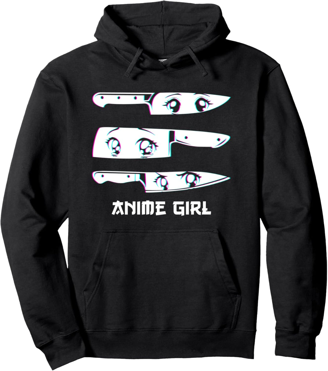 Anime Girl - Augen schauen dich an - Manga Knifes Pullover Hoodie