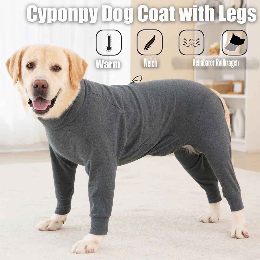 Hundepullover Fleece Hundemantel mit Beinen Grosse Mittelgrosse Hunde Fleecejacke Wintermantel Hund