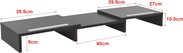 [en.casa] Monitorständer Vilppula Monitorerhöhung 79x27x10,5cm Bildschirmerhöhung mit Smartphone-Hal