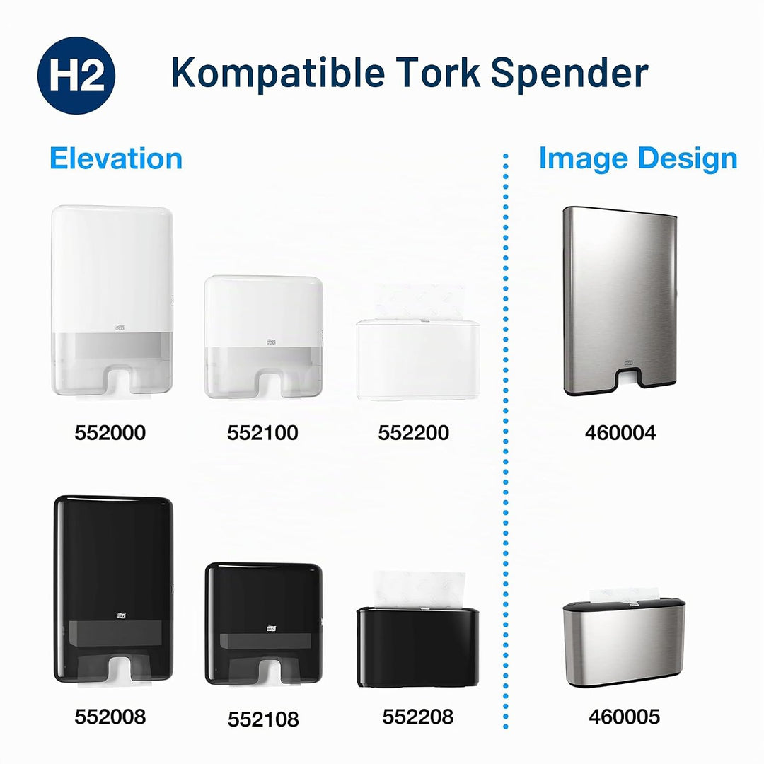 Tork Xpress weiche Multifold Papierhandtücher 600289 - H2 Advanced Falthandtücher für Handtuchspende