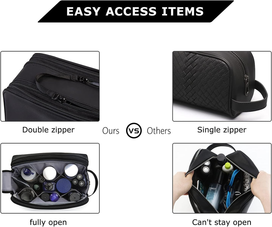 BAGSMART Kulturtasche für Herren,Travel Toiletry Organizer Dopp Kit Wasserabweisende Rasiertasche fü