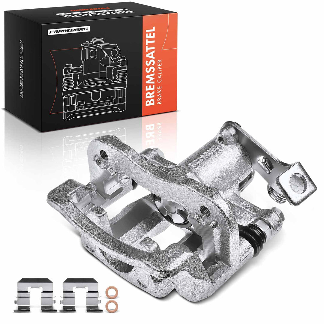 Frankberg 1x Bremssattel Bremszange Hintenachse Links mit Träger Kompatibel mit i10 BA IA i20 GB IB
