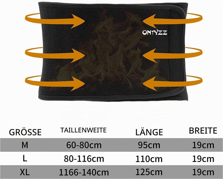 ONTYZZ Rückenstützgurt Einstellbar Bodybuilding Lendengürtel für Sportschutz Schmerzlinderung Haltun