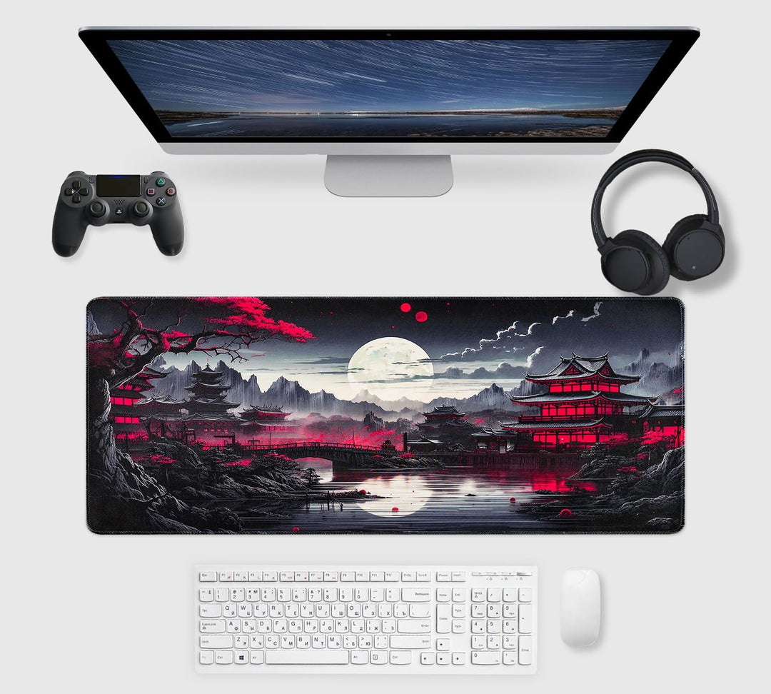 Mauspad XXL,600x1400mm Gross Mauspad Gaming Mausmatte mit Rutschfester Gummibasis,Präzise Verfolgung
