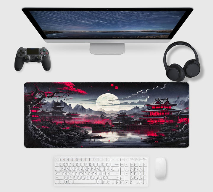 Mauspad XXL,600x1400mm Gross Mauspad Gaming Mausmatte mit Rutschfester Gummibasis,Präzise Verfolgung