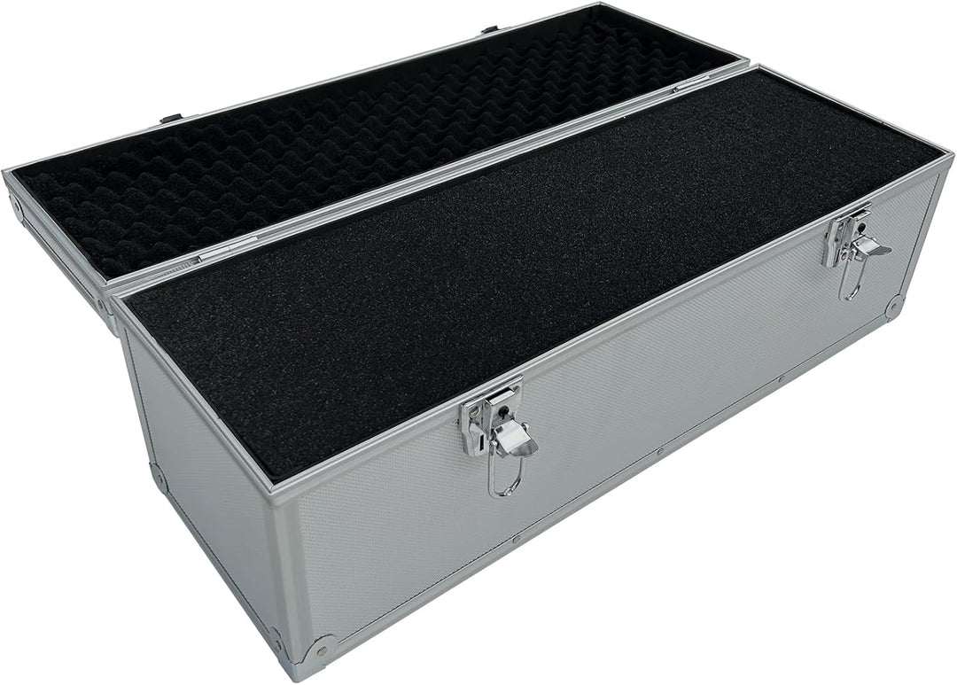 Alubox Alukoffer Silber Koffer Werkzeugkoffer Aufbewahrung leer 20x20x60 cm Deckel abnehmbar, 60 cm