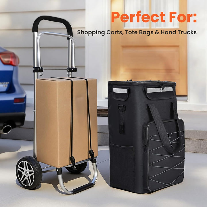 YEAUPE PRO 3in1 Einkaufstrolley mit Kühlfach, 50L Einkaufsroller mit Abnehmbarer Tasche, Max. 25kg B
