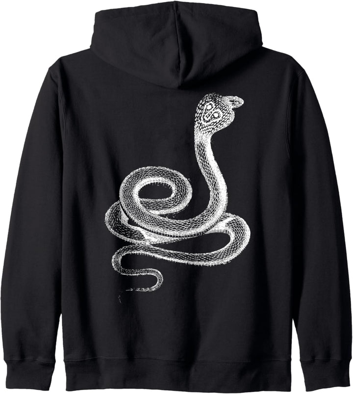 Grosse Schlange Kobra Retro Vintage Kapuzenjacke