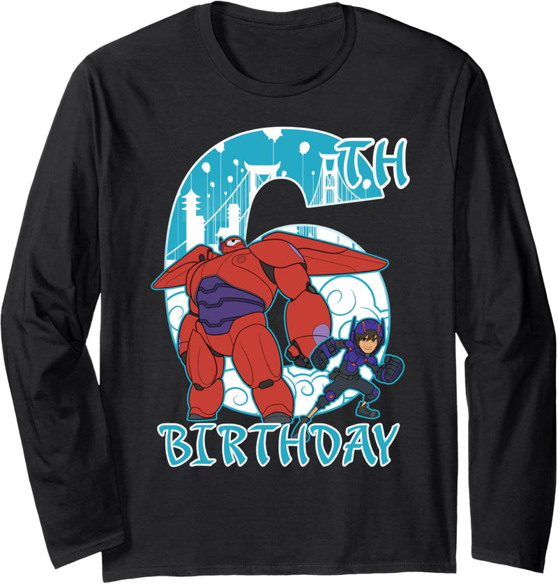 Disney Big Hero 6 Baymax And Hiro 6th Birthday Langarmshirt