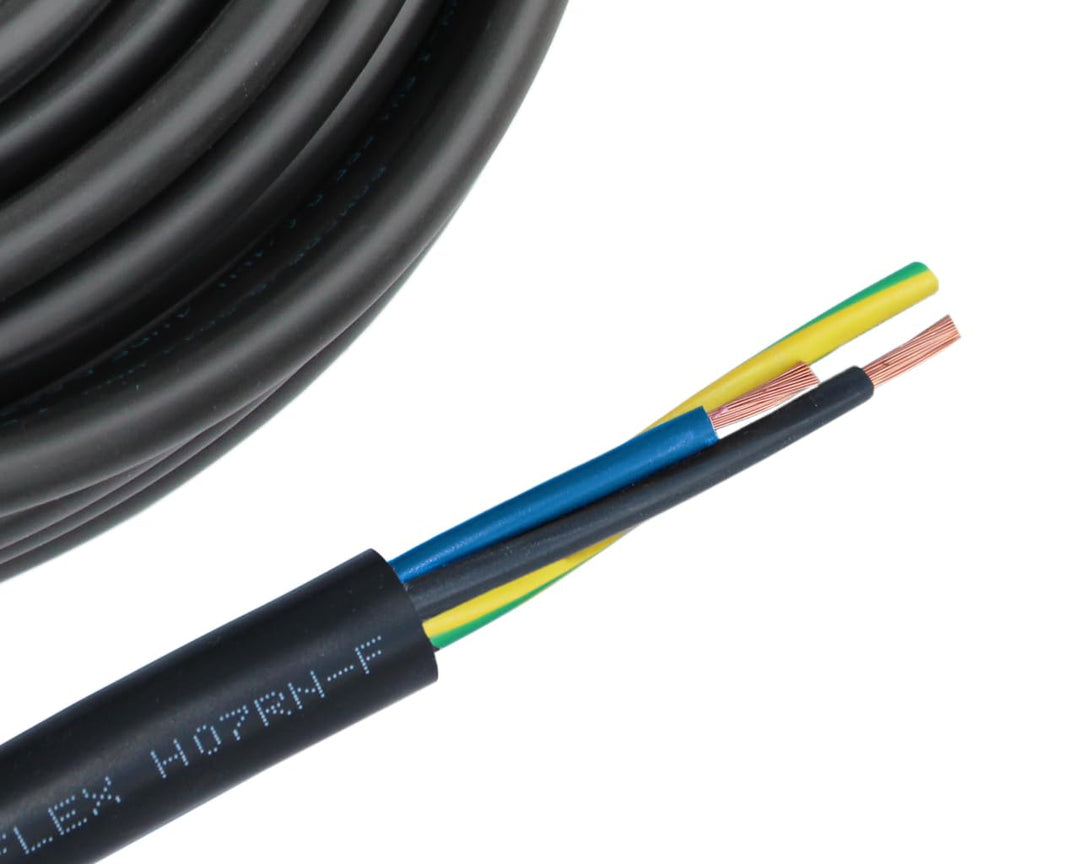 H07RN-F 3x1,5mm² Gummikabel Meterware 10-100 Meter, Länge:50 Meter, 50 Meter