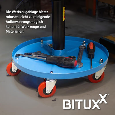 Bituxx® Werkstatthocker Drehhocker Rollhocker Hocker Drehstuhl Sitz Werkstatt Werstattstuhl Stufenlo