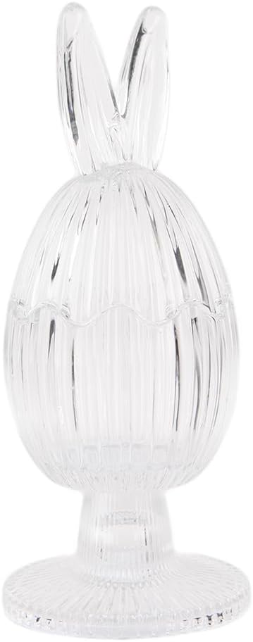Clayre & Eef Glastopf Ei Ø 9x22 cm Transparant Glas