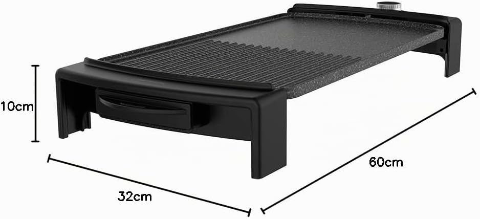 Cecotec elektrischer Grillplatte TASTY&GRILL 2500 RockWater MixGrill Hochwertiger mit 2150 W,