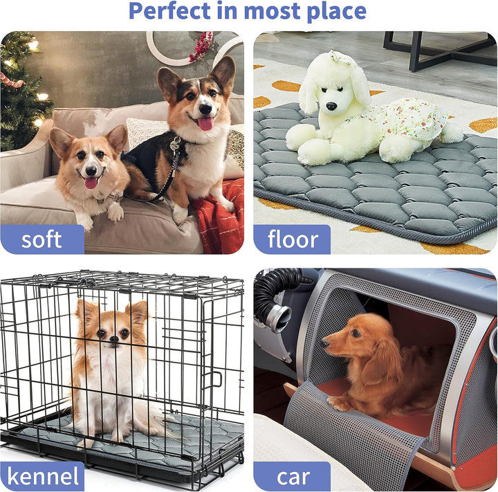 Geegoos Hundekäfigmatratze, waschbare, weiche Zwingerunterlagen, Haustierbettdecke, Hundekäfigmatte,