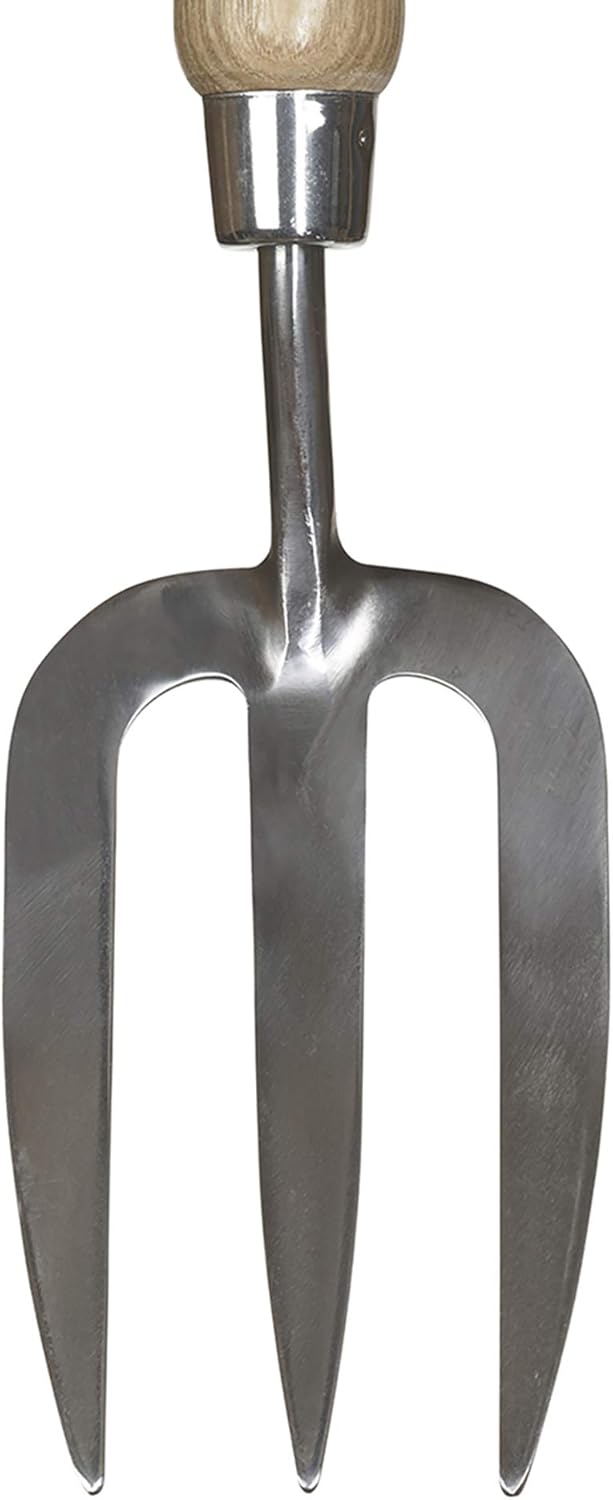 Kent & Stowe Handgabel – Blumengabel aus Edelstahl für die Gartenpflege, Gartengabel mit kurzem Stie