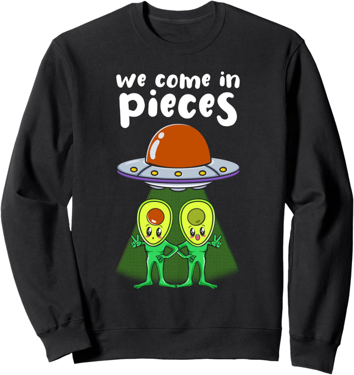 Lustige Avocado Alien niedlich Veganer Wir kommen in Stücken Sweatshirt