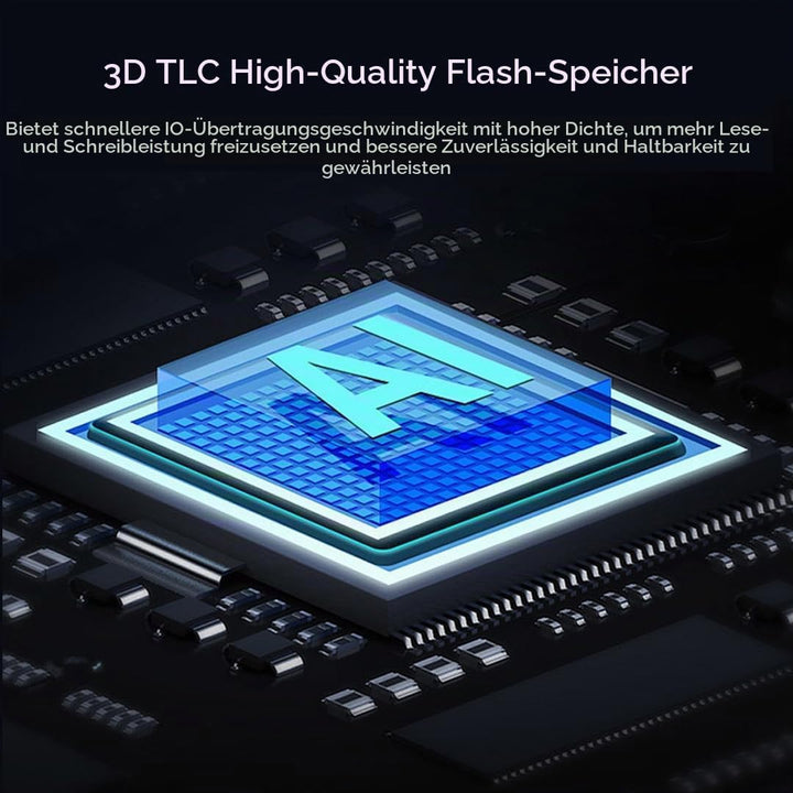 Waveshare SK M2 NVME 2242 128GB Solid State Drive, 3D TLC Flash Memory, High-Speed Reading/Writing C
