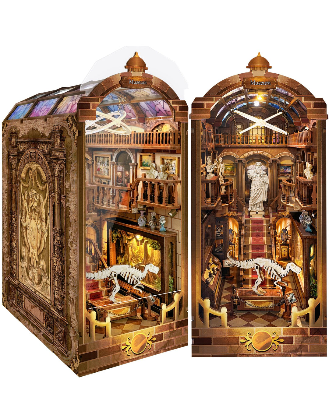 Quanquer DIY Book Nook Kit_ mit Staubschutz und LED-Licht 3D hölzerne Nook Book, 3D Holz Puzzle Book