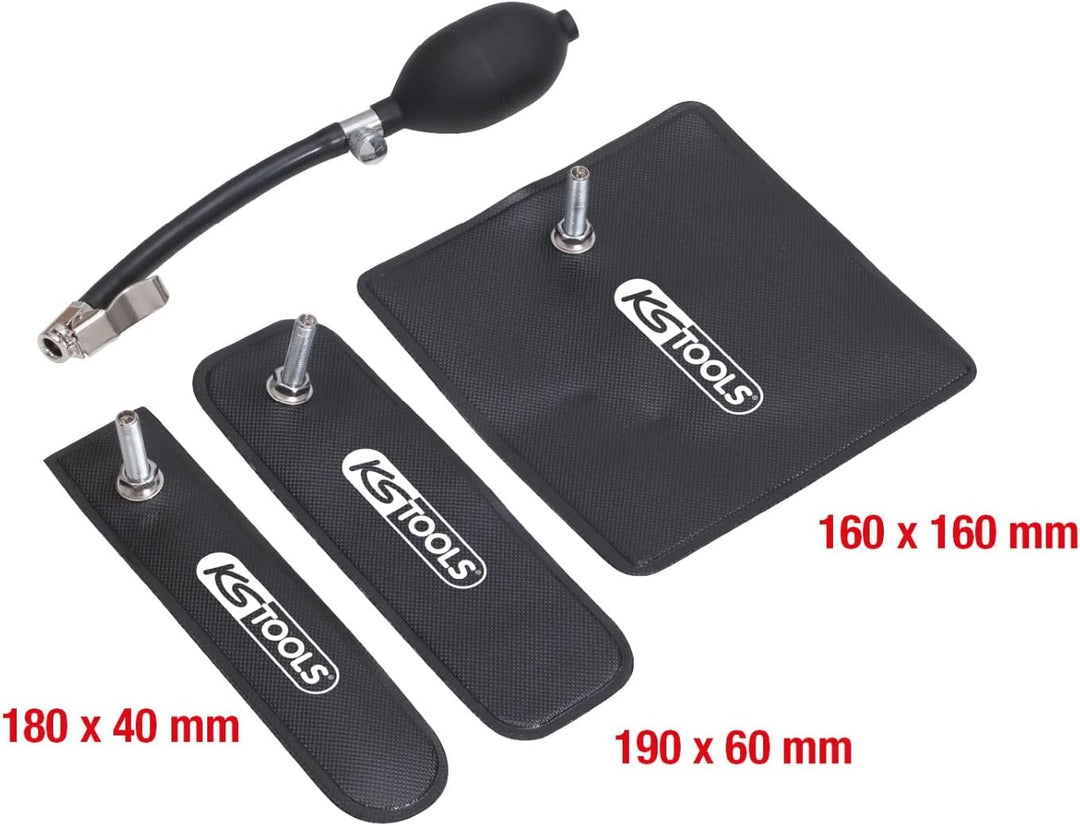 KS Tools 150.1685 Druckkissen-Satz mit Handpumpe, 4-tlg.